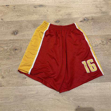 Red/Yellow Basketball Shorts - Depop