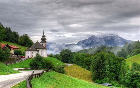 Landscape, Natural Beauty, Mountains, Forest, Trees, Foliage Church In ...