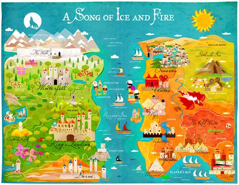 A Map of Ice and Fire (Game of Thrones) | Behance