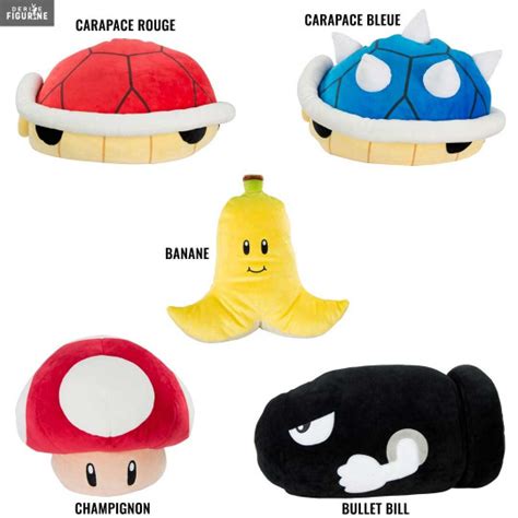 Blue or red shell, Banana, Bullet Bill or Mushroom plush of your choice - Mario Kart - Tomy