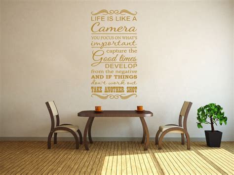 Inspiring Wall Quote life is a Camera.. Wall Art - Etsy