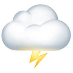 Cloud with Lightning Emoji (U+1F329)