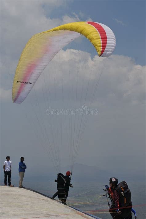 Paragliding Competition in Indonesia Editorial Image - Image of ...