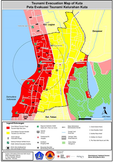 Tsunami Kit - Tsunami Evacuation Map Bali, Badung