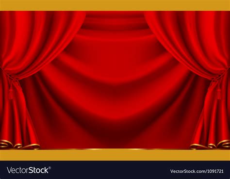 Red theater curtain Royalty Free Vector Image - VectorStock