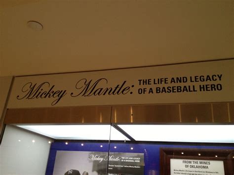 Mickey Mantle memorabilia on display at Yankee Stadium. | Mickey mantle, Mantle, Yankee stadium