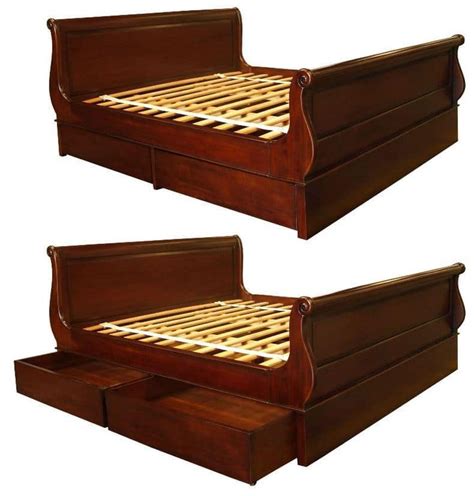 Sleigh Beds with Storage | AKD Furniture | Sleigh beds, Mahogany bed, Bed storage