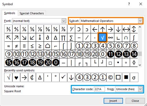 Square Symbol In Excel - Printable Templates