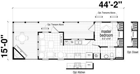 Somerset 15 X 44 Park Model RV Floor Plan | Factory Expo Park Models ...