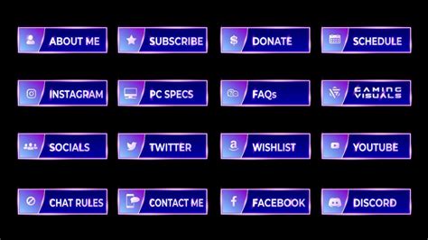 Neon Twitch Panels - Gaming Visuals