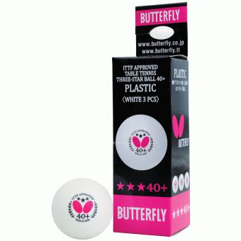 Butterfly 40+ 3* Table Tennis Balls - Box Of 3 - Balls from Tees Sport UK