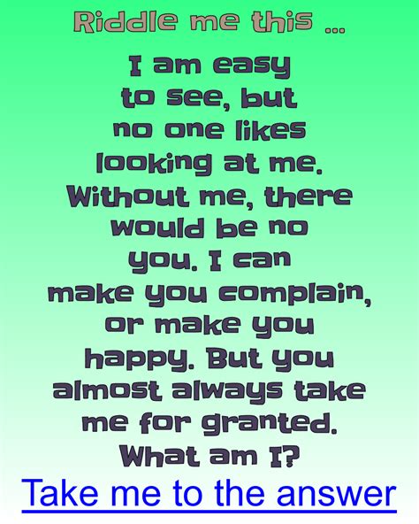 Always taken for granted What am I? Difficult riddles