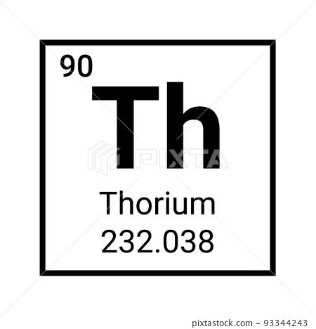 Thorium periodic table element chemistry symbol... - Stock Illustration [93344243] - PIXTA