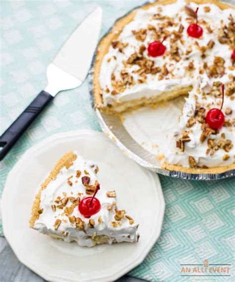 Banana Split Pie No Bake Dessert - An Alli Event