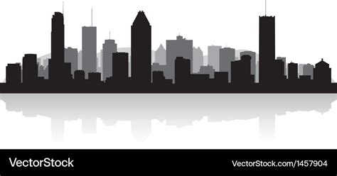 Montreal canada city skyline silhouette Royalty Free Vector