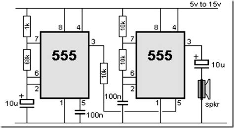 555 Timer Circuit Diagram Police Siren