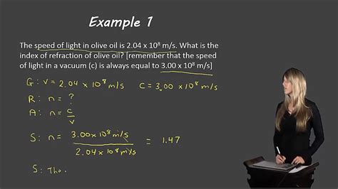 Refraction equation - YouTube