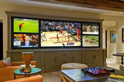 Multiple tv's future man cave | Medienzimmer-einrichtung, Medienraum ...