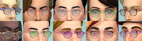 Mod The Sims - Small Round Glasses and Shades