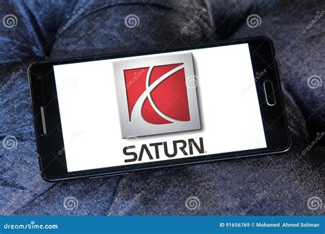 Saturn car logo editorial stock image. Image of commercial - 91656769