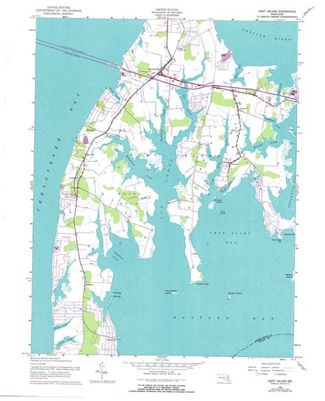 Kent Island topographic map 1:24,000 scale, Maryland