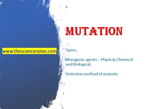 detection of mutation – The Science Notes