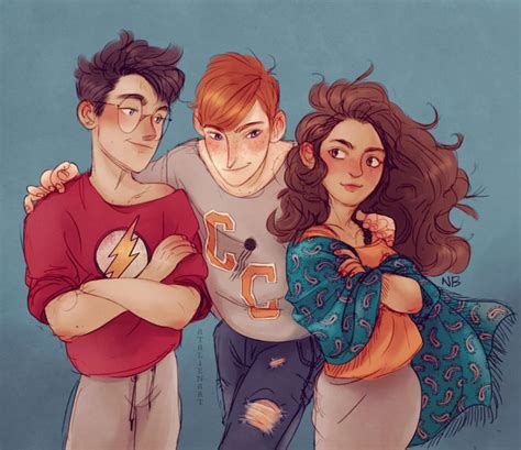 Harry, Hermione, Ron by Natello on @DeviantArt | Harry potter illustrations, Harry potter ...