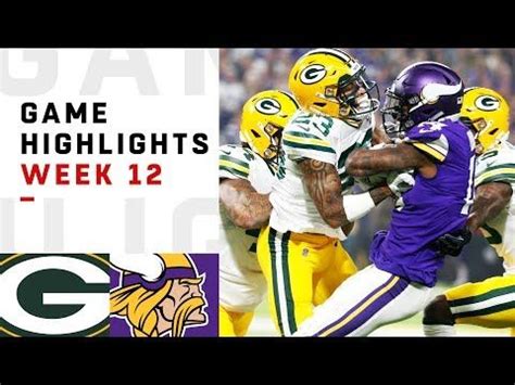 Packers vs. Vikings Week 12 Highlights | NFL 2018 - YouTube | Packers ...