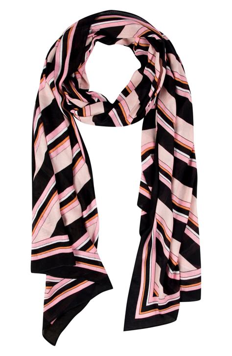 Women’s Kate Spade New York Aquatic Stripe Oblong Scarf, Size One Size - Black | Fashion Gone Rogue