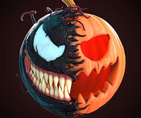 ArtStation - Pumpkin Venom Halloween Artwork | Artworks