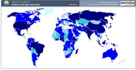 Free World Map Excel Template Download Parade – World Map With Major ...