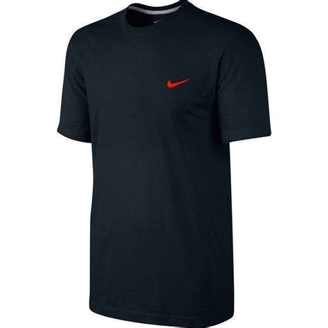 Men's Nike T-Shirt - Nike Swoosh Tee - Black - Red Tick | ACTIVEWEAR ...