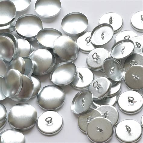 50 Metal Self cover buttons #22 #30 #36 #40 #45 Bulk 2 parts eye-back ...