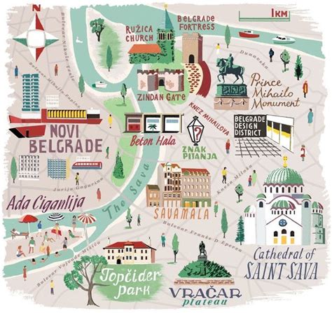 Index of | Belgrade serbia, Illustrated map, Belgrade