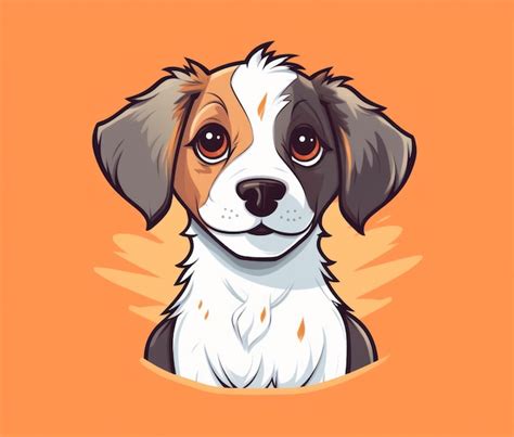 Premium AI Image | A cartoon dog with a big brown eyes.