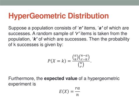 PPT - Hypergeometric Distribution PowerPoint Presentation, free download - ID:2724252