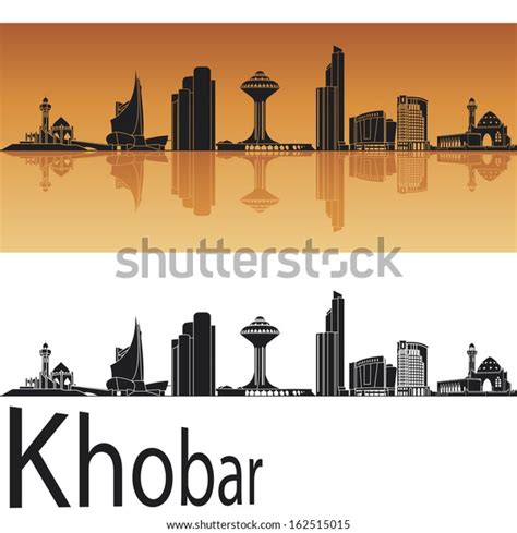 Khobar Skyline Orange Background Stock Illustration 162515015 ...