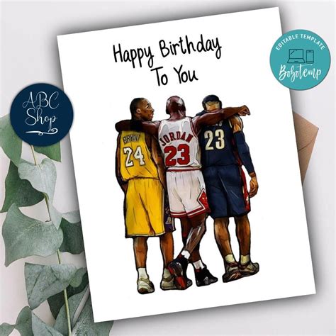 Basketball Legends Michael Jordan Birthday Card DIY | Bobotemp