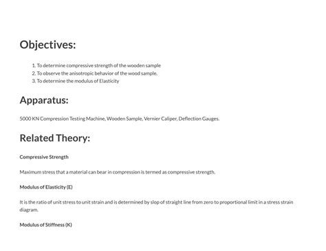 SOLUTION: Wood compressive strength - Studypool