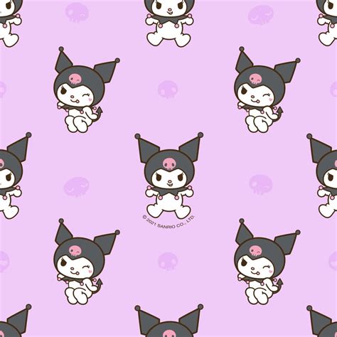 Download Cute Kuromi Cheeky Pattern Wallpaper | Wallpapers.com