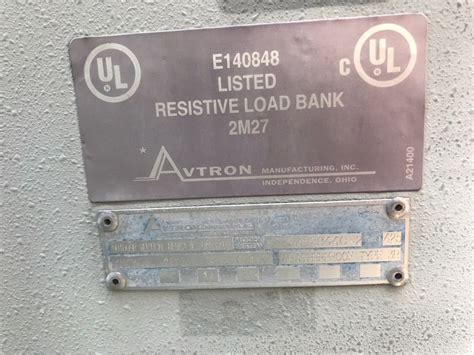 Avtron 750KW Resistive Load Bank