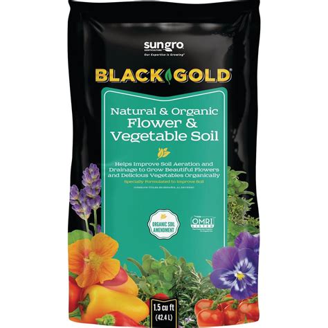 Black Gold 1.5 Cu. Ft. 23 Lb. Natural & Organic Flower & Vegetable Potting Soil Mix | Sheraton Mall