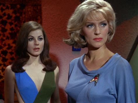 Majel Barrett and Sherry Jackson in Star Trek (1966) Star Trek 1966 ...