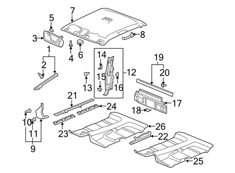 Gmc Sierra 1500 Back Glass Reveal Molding Clip. Rear glass - 15254056 | GM Parts Direct Online ...