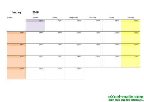 Downloadable Calendar Excel - Kylie Minetta
