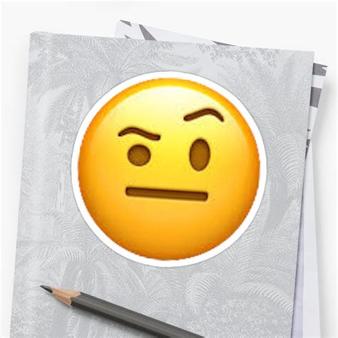 "suspicious emoji" Sticker by distul | Redbubble