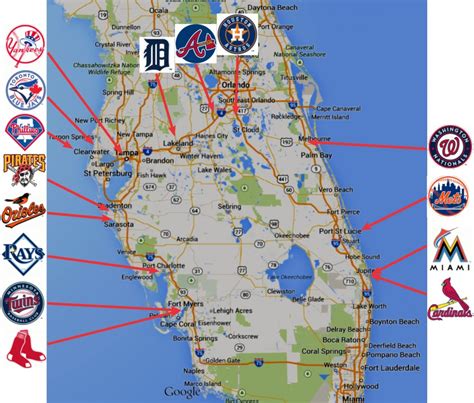 Spring Training 2024 Florida Location Map - Tera Abagail