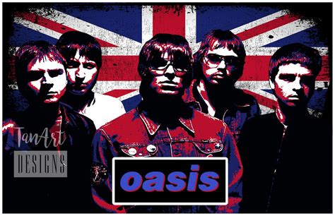 Oasis Poster Oasis Band British Flag Vintage Poster Retro Rock Poster ...