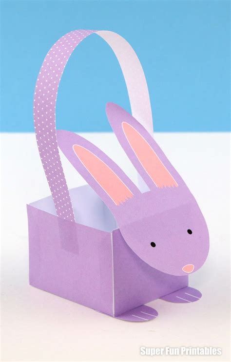 Printable Easter bunny baskets - The Craft Train