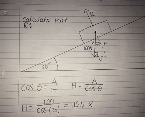 [Physics] Resolving horizontal and vertical components on an inclined ...